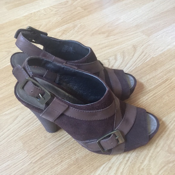 MISS SIXTY “TAYLOR” LEATHER SUEDE PLATFORM HEELS - Picture 2 of 7